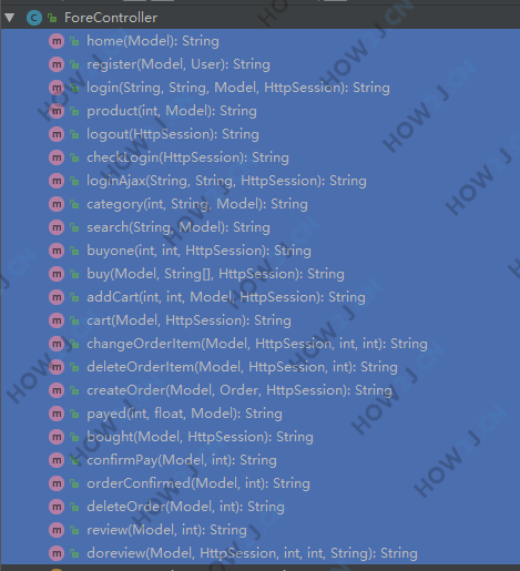 ForeController方法一览